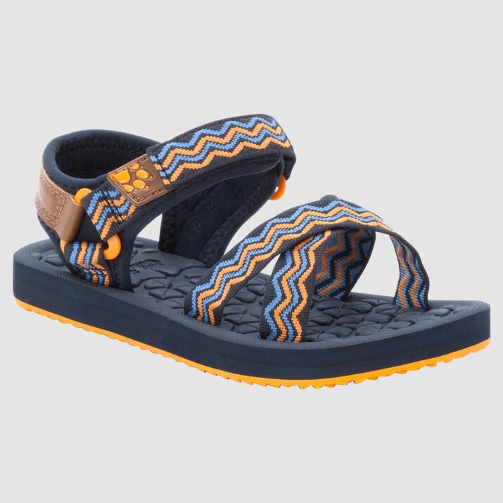 Sandalias Jack Wolfskin Zulu Niños Azules/Naranjas Mexico-1659723